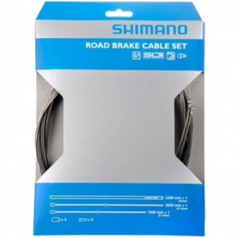 Трос+оплетка тормоза SHIMANO Road, оплетка 800мм/1400мм, тросы 1000мм/2050мм PTFE